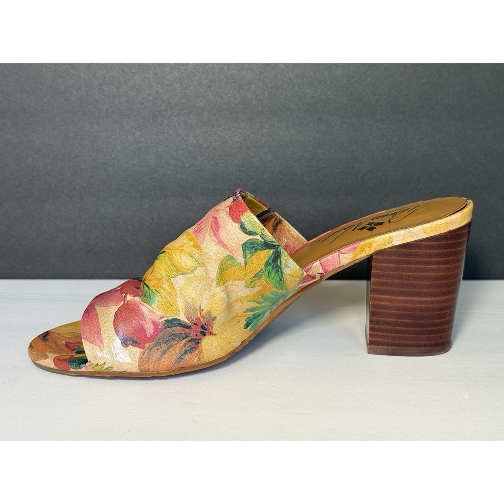 PATRICIA NASH Poema Leather Floral Mules/Open Toe Slides Women's 8.5 EUC - Picture 3 of 13